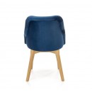 Стул HALMAR TOLEDO 2 Monolith 77 синий/дуб медовый